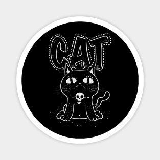 CAT AND SKULL Magnet